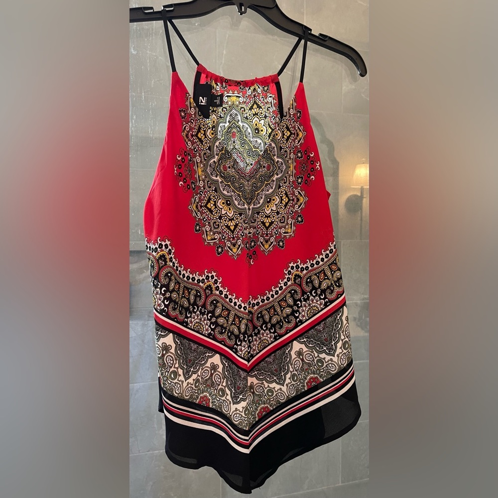 Red and Black Cami